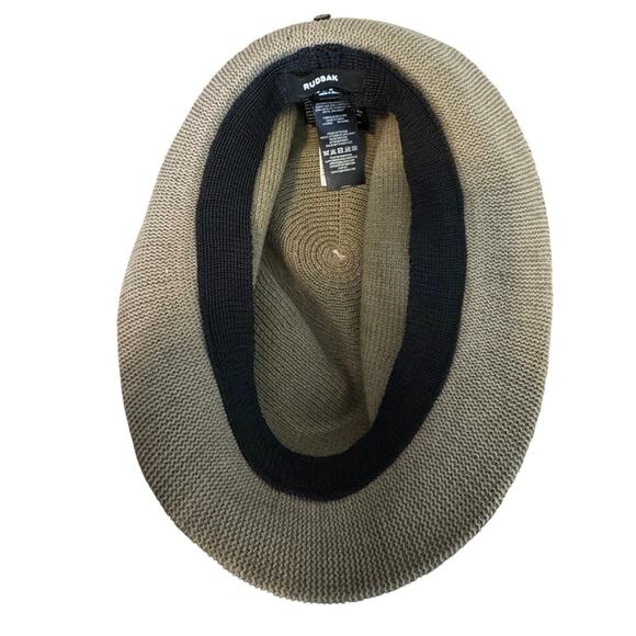 Rudsak Women\'s Tan Black Cuir Leather Structured Knit Sun Hats Size XS main image 4